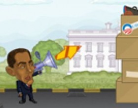 Presidential Street Fight 2008 - Обама и Маккейн решили выяснить отношения раз и навсегда. За пределами Белого Дома они устроили дуэль. Вы можете помочь одному из них вышвырнуть лишнего. Не забывайте следить за направлением ветра. Цельтесь и стреляйте мышкой.
