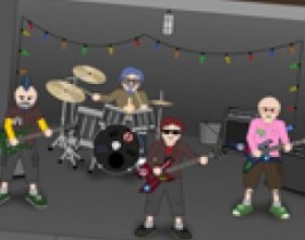 Punk-o-Matic pt. 2 - Your goal is to create your rock band and start rocking around. You can start composing music, customize your band, hang out in town and play or watch rock shows. Game has really a lot to do so be sure to check game tutorial to know everything about anything.