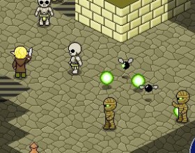 Questopia - Броди по мистическому подземелью, исследуй его, собирай предметы и борись со скелетами, монстрами и многими другими гадостями. Следи за инструкцией, чтобы узнать всю важную информацию о игре.