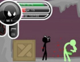 Rage 3 - You have to fight with dozens of stickmen warriors. Use the arrow keys to move around. Double tap left or right arrow to perform a roll. Press A key to perform a melee attack and press S key to shoot with your gun. Use Q and E keys to switch you weapons (only when they're unlocked). When Your rage is over 100, press D key to unleash a special attack.