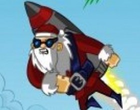 Rocket Santa 2 - Story about Santa with a rocket on the back continues. This time the elves have blown all gifts to the sky and your task is to help Santa to collect them all. Use your mouse to move Santa. Click to launch him or boost. Collect coins and buy cool upgrades.