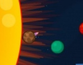 Run from the Sun - Your task is to keep your spaceship away from the sun as long as possible. To do that you're able to navigate from one planet to another. Planets are rotating that's why you should launch your ship carefully so the next planet can attract it. Press Space or Click to launch your rocket.