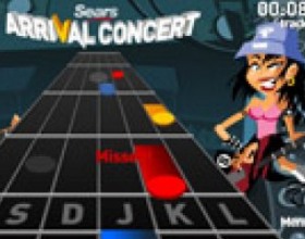 Sears Arrival Concert - Rock Out with brand new songs! Play famous songs and make new hits by Your own. Try to be like Metallica, Guns and Roses, or something from new bands like Green Day and U2 or be Yourself. Press keys when the icons cross the bottom of the screen!
