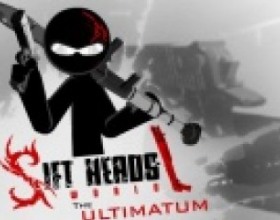 Sift Heads World Ultimatum - Storyline of Sift Heads continues and this time you have to help Vinnie, Shorty and Kiro run away from cops and complete their mission against the mafia. Use Mouse to control almost every aspect in the game. Press Space to equip weapon, R to reload. In some animation scenes use W A S D keys.