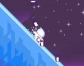 Snow Drift - Run as fast as you can to reach top speed. Slide on ice, knock down all penguins and jump over the platforms. Use Arrow keys to control your hero. Press Down arrow to slide on ice.
