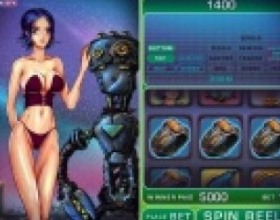 Space Slut Machine - Do you have addiction to slot machines? I hope no, but anyway you should try this intergalactic slot machine game. Earn cash and trade it to new looks of some space princess. Get cool dresses or strip her completely naked.