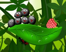 Sticky Blobs - Помоги этим милым шарикам добраться до их любимых фруктов. Тебе точно понравиться эта игра, прости жми мышкой по шарику в направлении фрукта, чтобы создавать нового помощника. Чтобы заработать побольше очков собирай звездочки.
