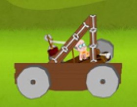 Stonepunk - You are a scientist who has created a new Stone Age type transportation vehicle to travel around the world. Collect the gems while you're flying to earn money for upgrades after each try. Use mouse to set angle and launch your vehicle. Use W A S D to control your device and press Space to accelerate.