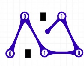 Strand - Connect all points by dragging lines around the screen and obstacles with your mouse. Solve all puzzles. Each point must have required number of connections.