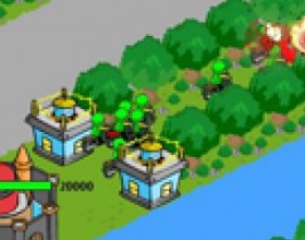 Strategy Defense 3 - The war between your kingdom and enemies warms up. Defend your city and try to destroy the enemy city. Train troops that will attack enemy city. Each killed enemy unit earns you money. You can build towers on the designated areas for extra defenses. Use a special attack when available.