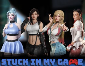 Stuck in My Game - You play as a young game developer who has finally finished the project he's spent months creating. With only hours left before release, success seems guaranteed. But one absurd accident changes everything, and you suddenly find yourself trapped inside your own game! It quickly becomes clear that this world is nothing like the one you originally designed. The locations have changed, the characters behave differently, and the story unfolds in ways you never wrote. Someone has tampered with your game's code, rewritten its rules, and turned your creation into a dangerous trap you'll have to escape. Along the way, you'll encounter legendary heroines such as 2B, D.Va, Tifa Lockhart, and many more in this exciting porn adventure!