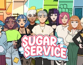 Sugar Service - Welcome to a visual novel that combines RPG, card game mechanics, and dating sim elements! Together with your cute girlfriend, you start a new company that hires companions. But this isn’t just any ordinary boring business, it comes with a spicy twist. Your company also doubles as an erotic agency! As you both rise in the world of the sex industry, you’ll meet new VIP clients and fulfill their requests. Hire new girls for video shoots, show off your skills, and improve your dating talents. Dates with girls will take place in the form of a fun card mini-game. You’ll need to impress them, otherwise, they might leave irritated or embarrassed. Are you ready? Then let’s go!