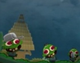 Teelombies Infection - Your task is to throw your Zombie creatures in Angry Birds style to infect all the people and earn money. Use your mouse to accurately launch your teelombies so they will run around and infect all the people. Use gold to buy upgrades.