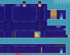 The Telekinetic Incident - In this fantasy game you have to use your telekinetic powers to move certain blocks to guide lasers and unlock doors. Your task is to reach exit door. Also later you'll have to help your partner to reach exit door. Use arrow keys yo move. Use mouse to move objects.