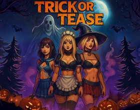 Trick Or Tease - Get ready for Halloween that will make your heart beat faster! Welcome to a short but depraved story for those who prefer more adult mischief over candy. Like cheating, orgies, and seduction. On this crazy night, three charming girlfriends are looking for adventures for their pussies! Their goal for tonight is to make a married Batman fuck them right on the porch. Costumes fly off, boundaries are erased, and the night ends without a single regret. It'll be quick, cheeky, sticky, and 100% imbued with the spirit of Halloween. Just launch the game, watch, and have fun. In just 10 minutes, you'll see something that'll make you jerk off in your fantasies for a long time!