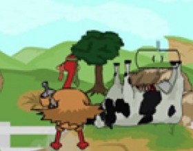 Turkey Got Guts - Your mission is very simple - You have to help Turkey and save it from being eaten this Thanksgiving Day. You have to shoot all evil farmers that are attacking turkey and try to survive as long as possible. Use A and D key to move left and right. Use mouse to aim and shoot and Space to reload.