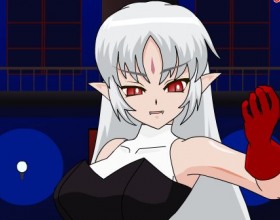 Vampire Hunter - In this erotic fighting game you have to beat vampire girl. After each successful round you'll unlock some sex scenes. Keep updating your skills to kick her ass and then put your dick in that beaten ass :)