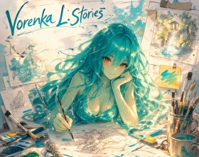 Vorenka's Lewd Stories - Two depraved stories await you! You can choose one, or both if you're an attentive listener. The first one will tell you about the Iron Stair. The Iron Stair has only one rule, and the mountain enforces it: no one sleeps alone when the cold tries to kill you. This rule, carved into the wall above the tavern's hearth, is so ancient that no one can read it. This story begins during a deadly storm, where body heat becomes the key to survival. The second story will tell of the wind temples, lost in the rocks of the Painted Canyons. Dive into a fantasy world where ancient magic intertwines with the wildest debauchery!