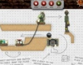 Wallaces Workshop - Use everything at your disposal to build constructions with machines, parts, explosives and other things to guide your test dummy to the tube in every level. Use Mouse to drag and place parts on the screen. Click Test button to see how it works.