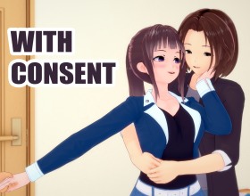 With Consent - Welcome to a scorching hot visual novel dedicated to the theme of Netorase (NTRS)! This is the story of John, a software developer, and his girlfriend Sarah, a college student. They’ve been together for almost three years. John is deeply in love, happy, and seemingly ready to settle down. But when Sarah goes on a beach trip with her girlfriends, John starts obsessing over his strange dreams. Her absence awakens forbidden desires inside him. He begins to fantasize about sharing his girlfriend with others, watching, and exploring the edges of his own sexuality. This story is about communication, intimacy, and trust, where everything happens with mutual consent. Are you ready to dive into the unknown? Then let’s begin!