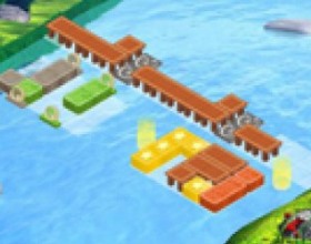 Wooden Path - Use the mouse to push the objects around in this logic game mainly based on blocks’ sliding. Your task is to create a wooden bridge across the river by moving the objects that are in the way. See all object meanings in-game tutorial.