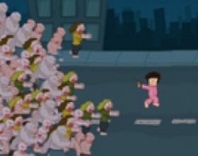 Zomgies - Your mission is to fight against zombies and survive as long as you can. New weapons are unlocked between levels. Use W A S D or arrow keys to move. Use mouse to aim and shoot. Press Space or 0 to switch weapons.