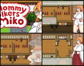 Mommy Milkers Miko
is a hentai stealth rpg where our titular Miko; Mio,
tries to infiltrate the complex of an evil ninja clan and assassinate the source of evil.
Should she fail, she faces humiliation, sex slavery, and impregnation, along with the rest of her clan.