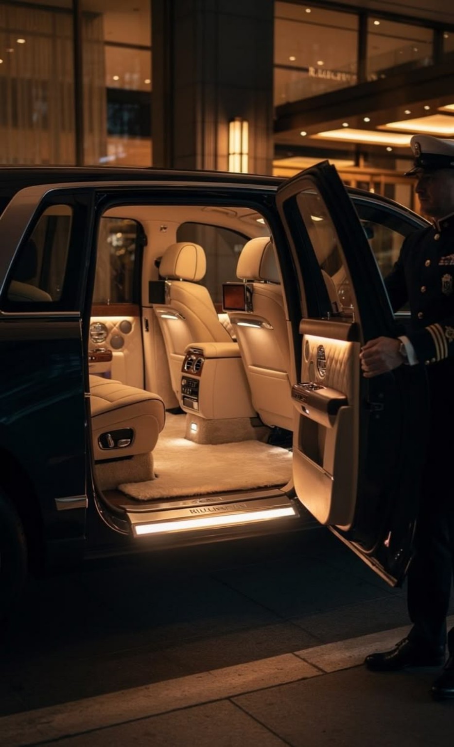 Luxury car outside the house
