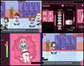 In Lovecraft Locker, you are a naughty tentacle god and your goal is to capture girls through tentacle lockers. You get a lewd thing called "LUST"  whenever a girl exits the locker after cumming. Lust is indicated by the pink bar on the right side of the game's screen

Once it fills up, you'll level up and gain "ability points" which you can use to buy new lockers. When you start the game, most lockers are empty. You need to buy new lockers to eventually fill them all. The basic tentacle locker starts with small buds, and will eventually mature in 2 days

However, it's not all fun and horny, as when another girl watches you abduct an innocent girl in front of them, they'll report you to the school!

For more updates, check here: https://strange-girl-studios.itch.io/tentacle-locker-lovecraft