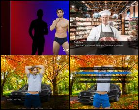 You meet a hottie named Dom, whose car is broken and needs repairing. You will find the way to help him by interacting with other characters and situations. Succeed to help him and you'll get to fuck him raw. Fail to do so and the game will be over.