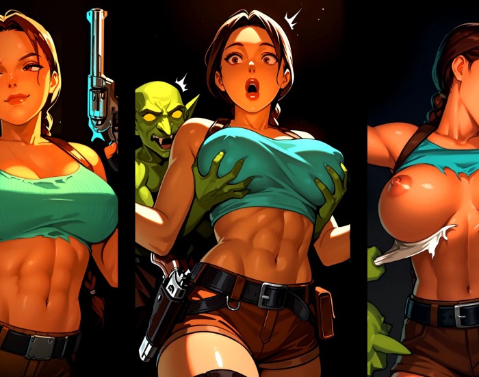 Bra Thief VS Lara Croft  Hentai Roguelike