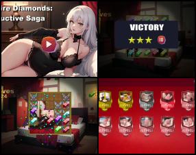 Welcome to the enticing world of Desire Diamonds: Seductive Saga!

Are you a fan of puzzles and match-three games? How about being rewarded handsomely for conquering challenging levels?

In Desire Diamonds: Seductive Saga, every level you conquer earns you a reward! With 30 unique levels of varying difficulty, and 30 glamorous anime-style girls, the game promises an irresistible experience. Plus, completing levels flawlessly unlocks the opportunity to download stunning pictures of these beauties in Full HD!

Don't wait for tomorrow, dive into the thrilling world of Desire Diamonds: Seductive Saga today!